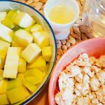 Zucchini-Reiswaffel-Brei Vorbereitung